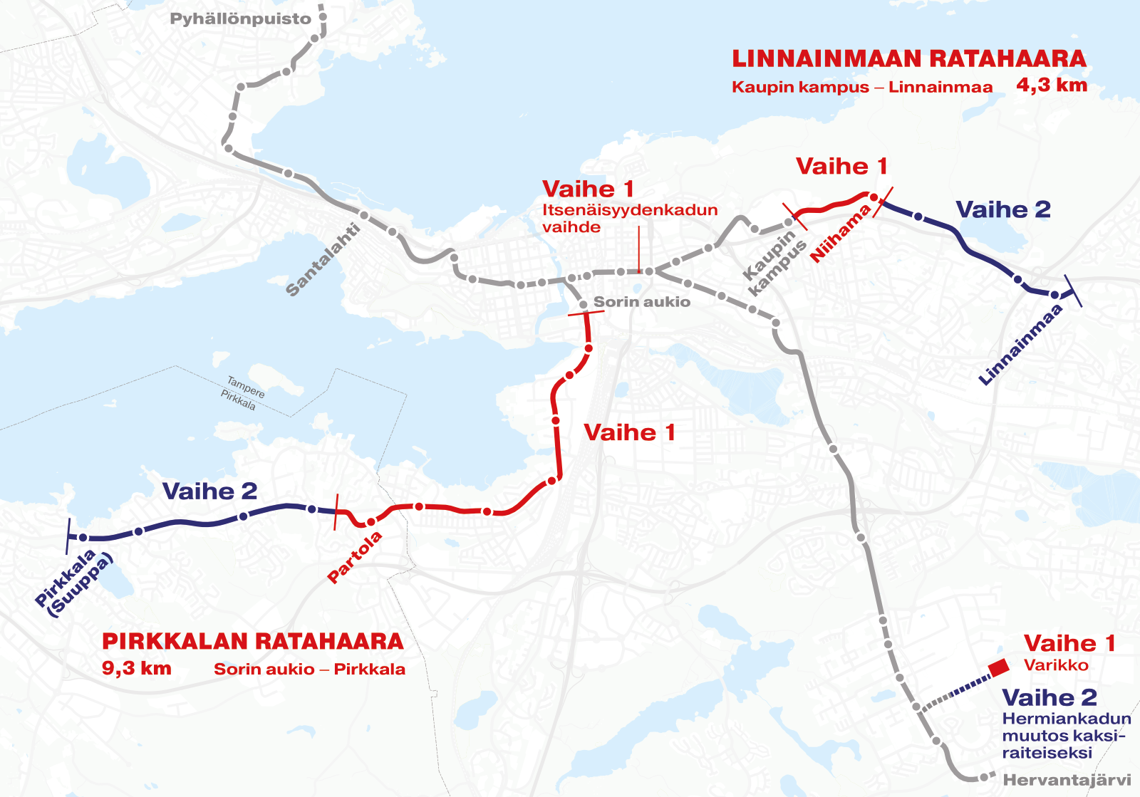 Map - Tampere network extension