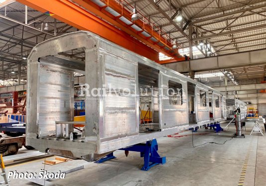 First Bodyshell For Metro Warszawskie Škoda Trains