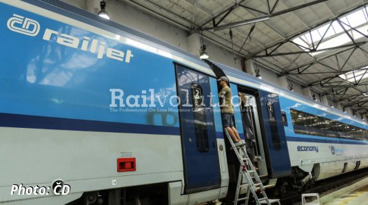 First ČD Railjet With Mobile Signal Repeater