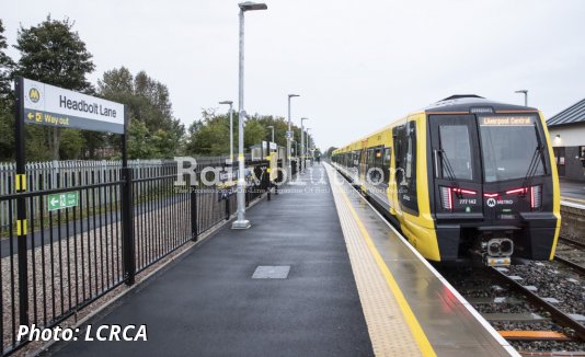 Class 777 BEMUs are operating from Headbolt Lane