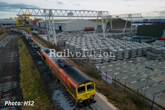 HS2 tunnel segments on the move from Hartlepool to London