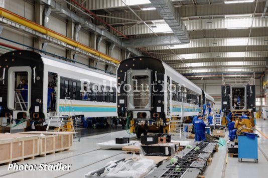 Production of Stadler coaches for KTZ