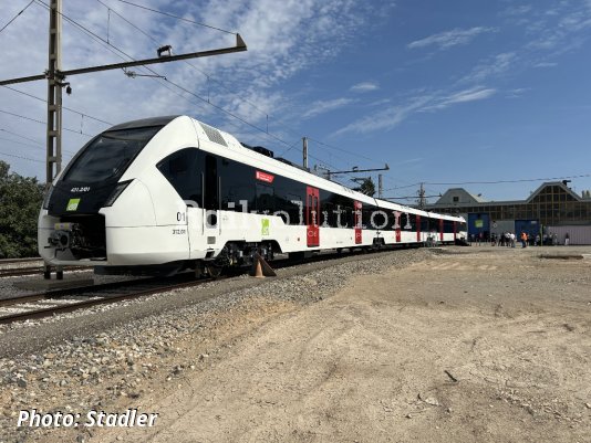 FGC presents first Terrassa to Lleida service FLIRT EMU