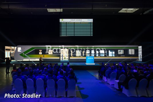 First painted bodyshell for GYSEV's new InterCity FLIRT unveiled