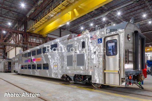 First Multilevel III commuter car delivered to NJ TRANSIT