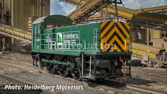 Heidelberg Materials uses Class 08e electric shunter