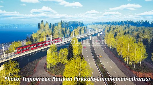 Trams extending both ways in Tampere