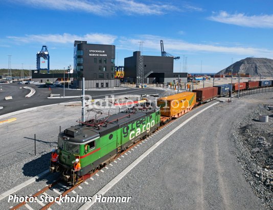 First Train At Stockholm Norvik Port
